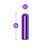 Kool Vibes grape rechargeable mini bullet vibrator with tapered tip
