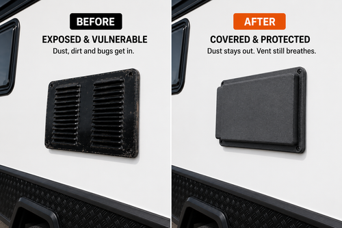 Caravan Vent Cover for Aluminium Pressed Vent 225mm x 150mm