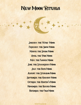 Moon Magick: Meanings & Rituals for Each Month's New & Full Moons! (56 pgs.)