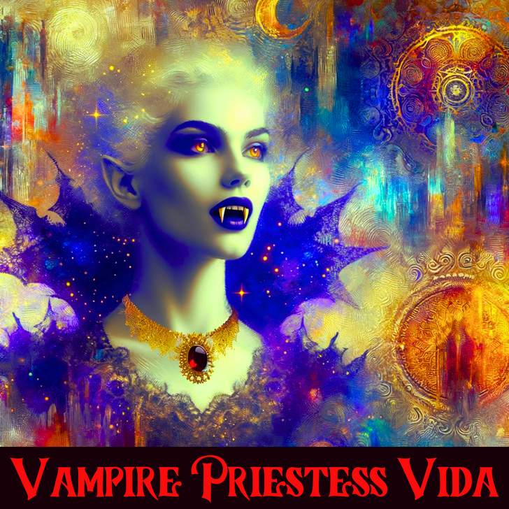 Vampire Priestess Vida, Enchanting Mistress of the Dark Arts & Immortality