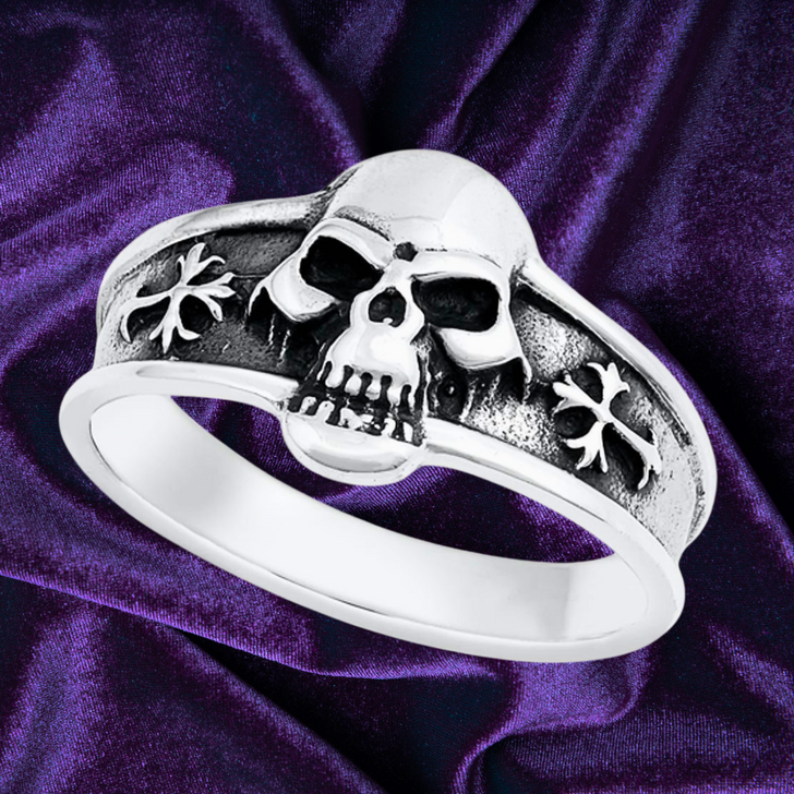 Paranormal Protection Skull Ring Reverses Curses, Cloaks from Dark Arts!