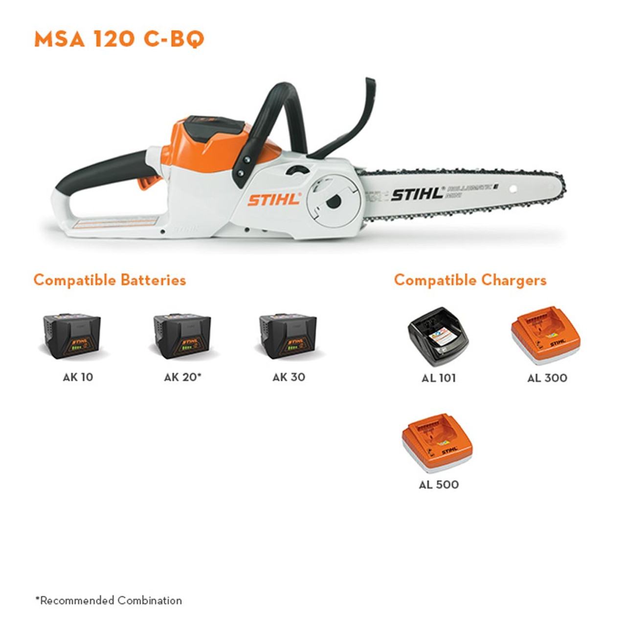 Stihl MSA 120 CBQ Battery Chainsaw 