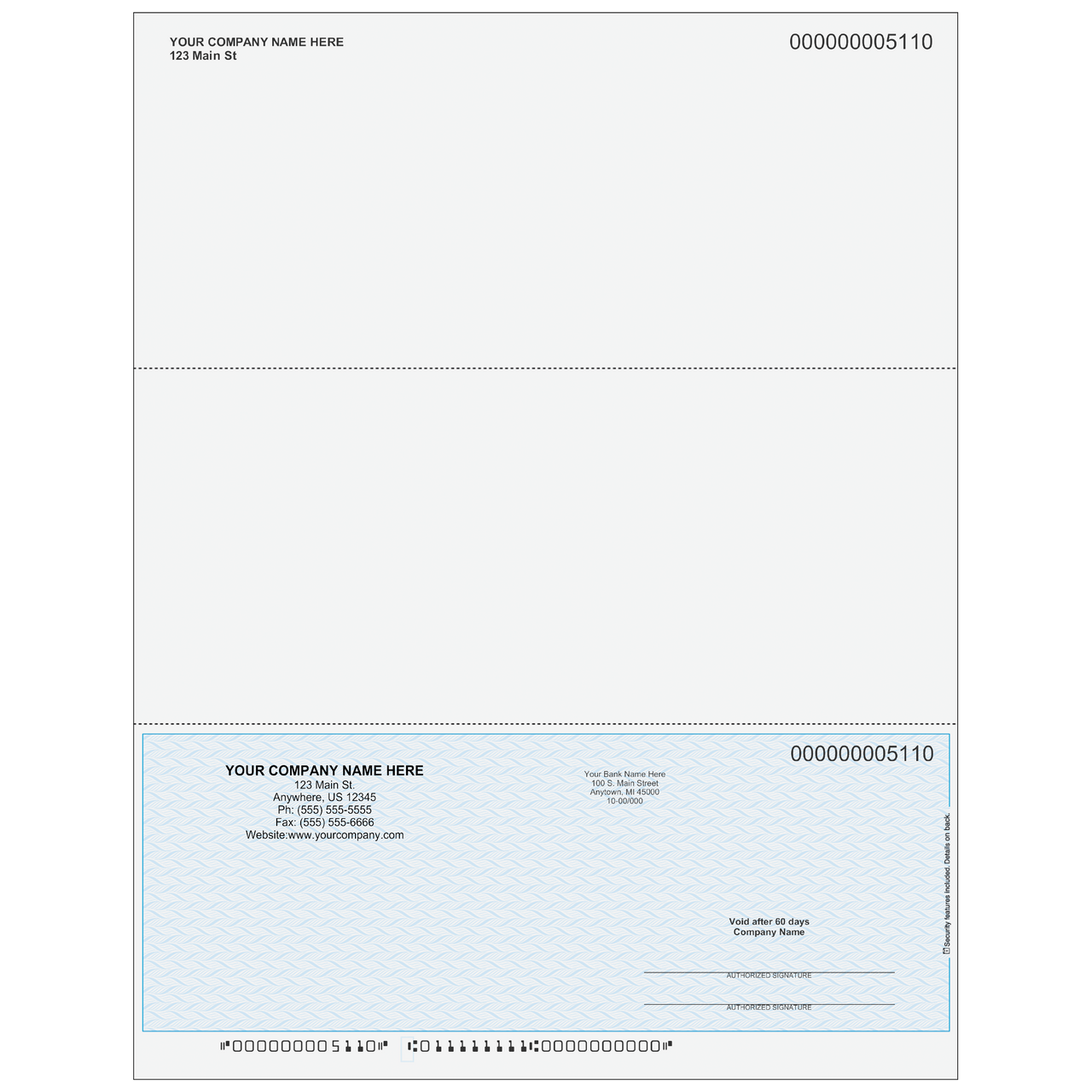 blank business check template