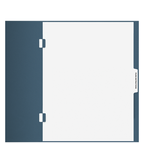 TB101S - 'Filing Instructions' Side Staple Index Tab Divider