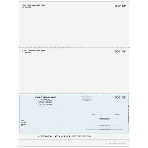 L1481P - Multi-Purpose Bottom Business Check (with Extra Perf)