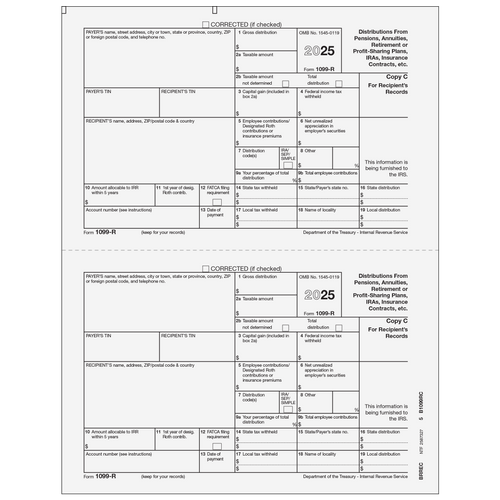 BRREC05 - Form 1099-R Distributions from Pensions, etc. - Copy C Recipient BRREC05 - Form 1099-R Distributions from Pensions, etc. - Copy C Recipient