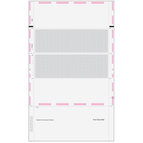 80642 - Pressure Seal EZ-Fold Blank W2 Form 4up Horizontal (with Instructions)