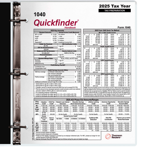 QF1040BIND - 1040 Quickfinder 3-ring binder