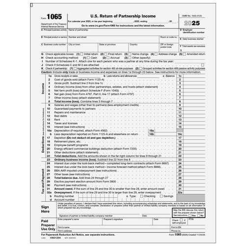 10651204 - Form 1065 U.S. Return of Partnership Income (Page 1 & 2)