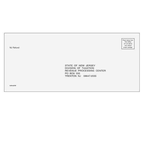 NJR410 - New Jersey Refund Envelope
