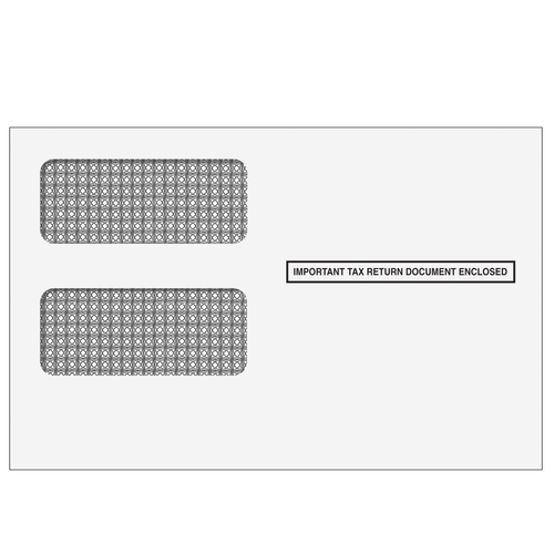 RDWENVSTE - 2up 1099 Double Window Envelope (Self Seal & Tamper Evident)