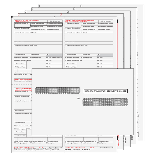 W24UPS8EG - 4up Quadrant W-2 Form 8-part Kit - (with Moisture Seal Envelopes) W24UPS8EG - 4up Quadrant W-2 Form 8-part Kit - (with Moisture Seal Envelopes)