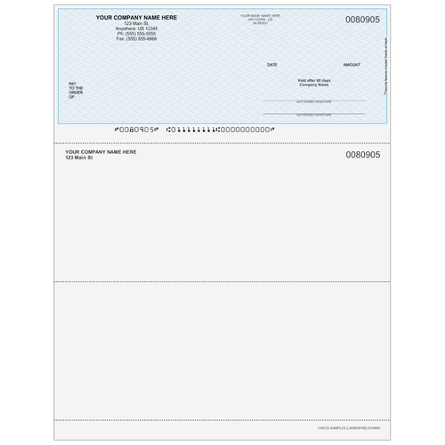 L80905P - Multi-Purpose Top Business Check (with Extra Perf)