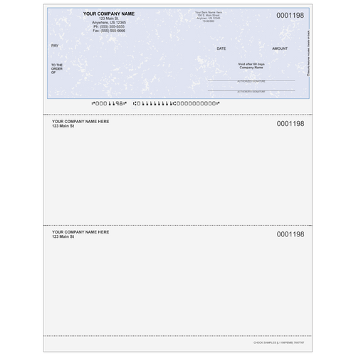 L1198P - Multi-Purpose Top Business Check (with Extra Perf)