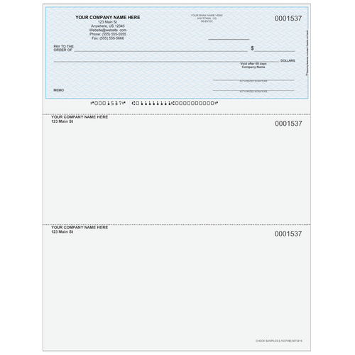 L1537 - Multi-Purpose Top Business Check