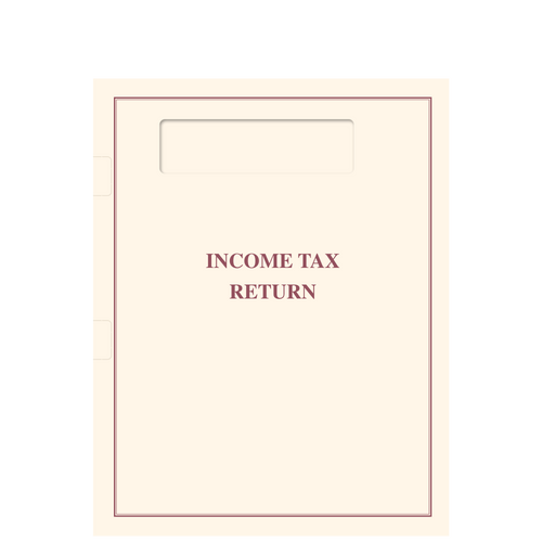 TABCVRO10 - Side Staple Income Tax Return Cover with Single Window