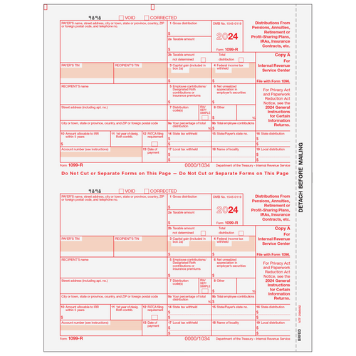 BRFED05 - Form 1099-R Distributions From Pensions, etc. - Copy A Federal