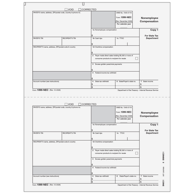人文 Staatsrecht I 10. Auflage BNEC105 - 1099-NEC Non-Employee Compensation - Payer State Copy 1