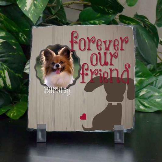 Plaque Small Slate Forever our Dog Small Photo Plaque