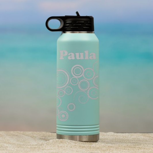 Aqua Designer Personalized Water Bottle