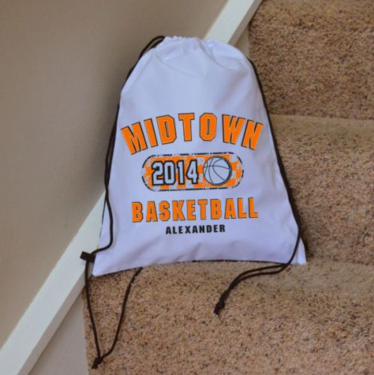 Classic Basketball Drawstring Bag