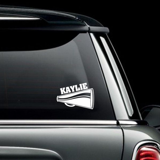 Personalized Cheerleader Car Decal