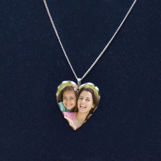 Personalized Heart Photo Pendant