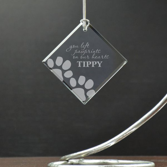 Paw Prints on Our Hearts Memory Ornament