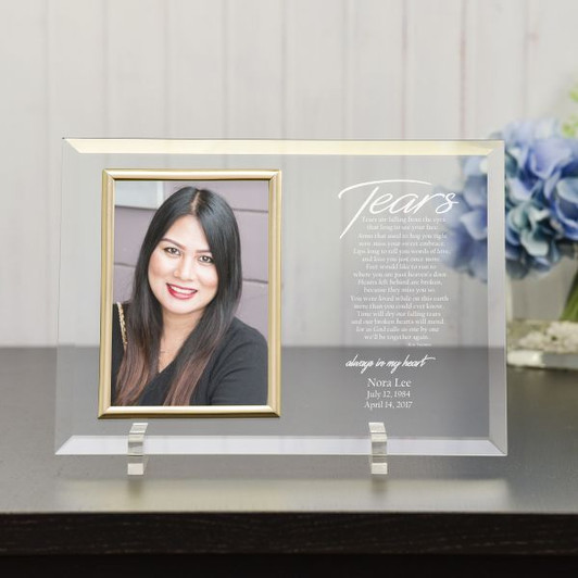 Memorial Picture Frame with Tears Poem