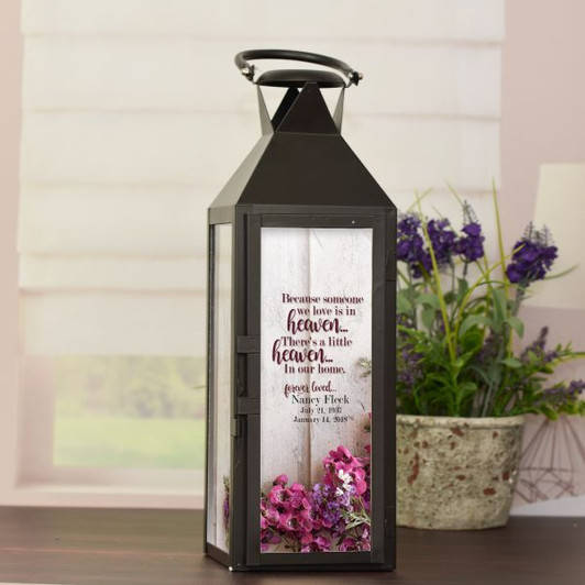 Heaven in Our Home Personalized Memorial Lantern
