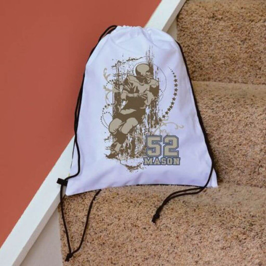 Retro Football Drawstring Bag