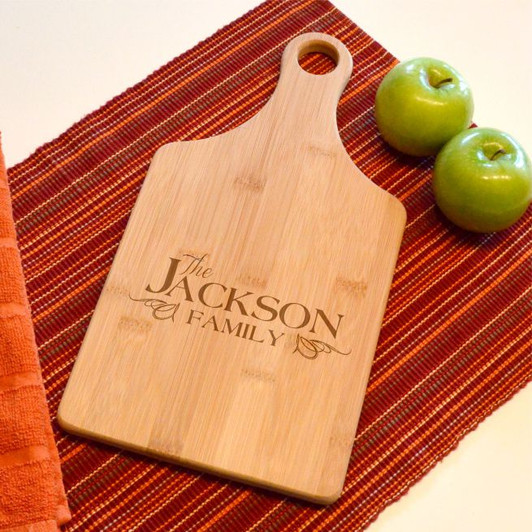 Family Name Personalized Bamboo Cutting Board