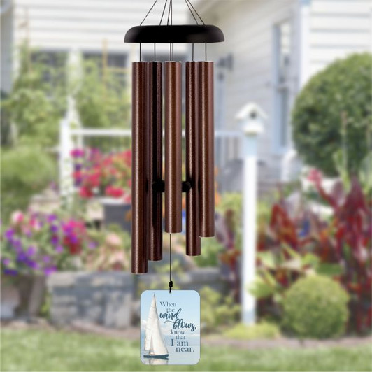 When the Wind Blows Know I am Near Memorial Wind Chime