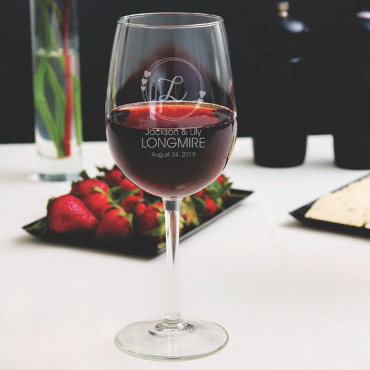 Personalized Wedding Wine Glass