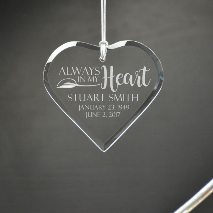 In My Heart Personalized Memory Ornament