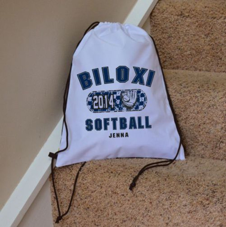 Classic Softball Drawstring Bag