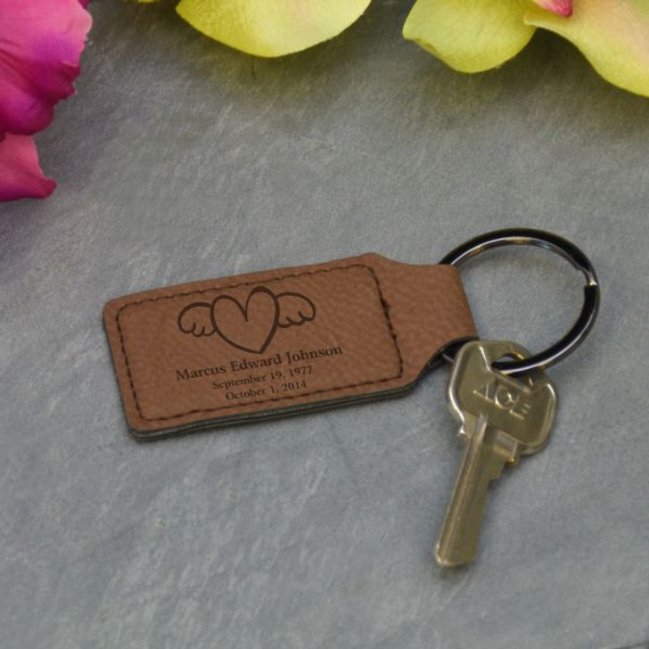 In My Heart Key Chain in Dark Brown