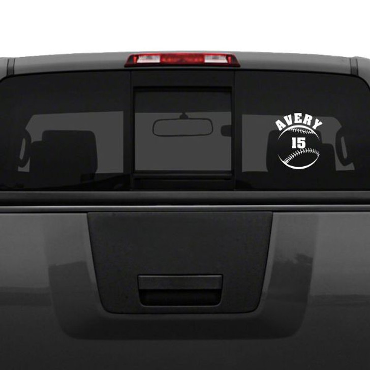 Personalized Baseball Car Decal