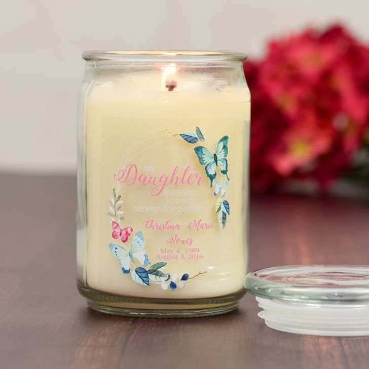 My Daughter Memorial Jar Candle in Vanilla Scent