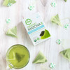 Organic Matcha Infused Gyokuro with tea bags and drink