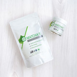 Ceremonial Matcha line with 100g bag and 30g tin