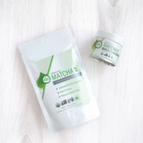 Organic Ceremonial Matcha line with 100g bag and 30g tin