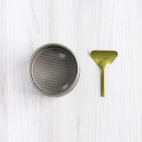Inside Matcha Sifter Can and Tool