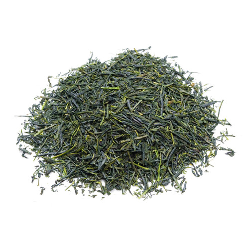 Premium Japanese Sencha, loose tea leaves in a mound