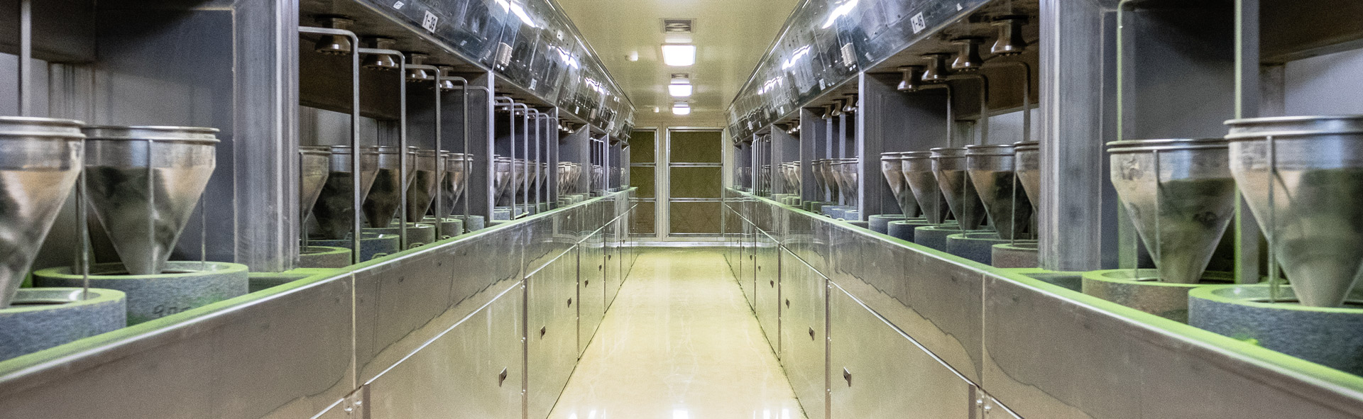 Header Image: Grinding machines at Aiya’s processing facility in Nishio, Japan