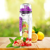 Fruit Infuser Water Bottle 32OZ Juice Shaker Sport w/ Flip Top Lid Anti-Slip Grips For Office Home Sport Running Walking Hiking