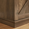 58" Farmhouse TV Stand and Entertainment Center for Televisions up to 65 Inchs,with Sliding Barn Doors and Storage Cabinets,Natural Brown