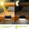 16PCS solar outdoor light, spring camping outdoor light, outdoor LED step light, solar charging, suitable for balconies, terraces, stairs, fences, courtyards, gardens, villas, driveways, paths