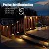 16PCS solar outdoor light, spring camping outdoor light, outdoor LED step light, solar charging, suitable for balconies, terraces, stairs, fences, courtyards, gardens, villas, driveways, paths
