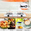 2000W Electric Double Burner Portable Coil Heating Hot Plate Stove Countertop RV Hotplate with Non Slip Rubber Feet 5 Temperature Adjustments